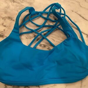 lululemon athletica Electric Blue Strappy Sports Bra